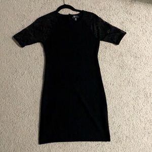 AQUA Cashmere short sleeve mini dress